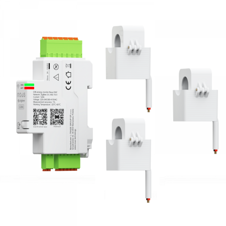 Relee Wireless - Contor electric NOUS D4Z ZigBee Smart DIN 120A, monitor consum in timp real , montare pe sina DIN