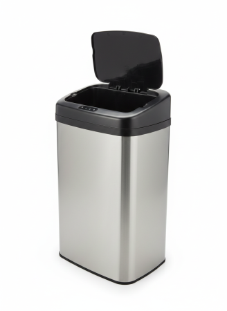 Cosuri de gunoi - Cos de gunoi cu senzor automat Rovotec SD-012, Inox, 40L, deschidere cu senzor sau touch