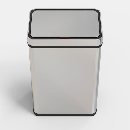 Cos de gunoi cu senzor automat Rovotec SD-807, Inox, 50L, Filtru carbon, Deschidere cu senzor sau touch, Inel sac de gunoi [3]