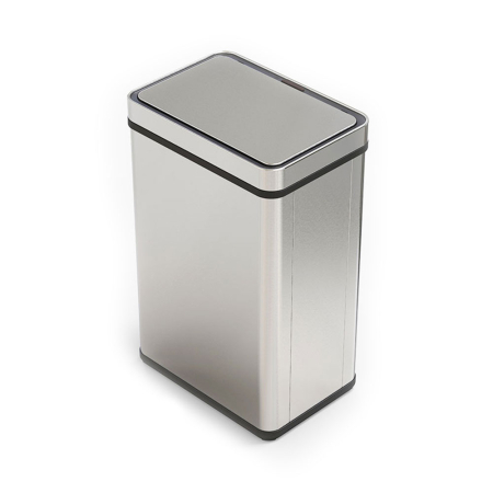 Cosuri de gunoi - Cos de gunoi cu senzor automat Rovotec SD-807, Inox, 60L, Filtru carbon, Deschidere cu senzor sau touch, Inel sac de gunoi