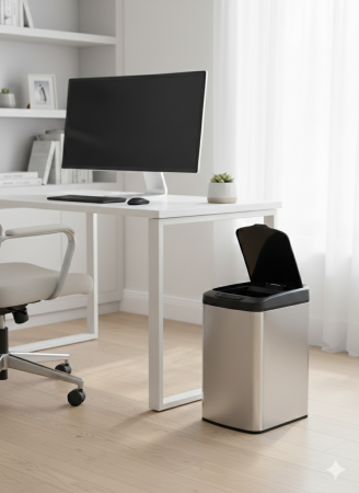 Cos de gunoi cu senzor automat Rovotec SD-804, Inox, 12L, deschidere cu senzor sau touch [8]