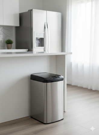 Cos de gunoi cu senzor automat Rovotec SD-804, Inox, 12L, deschidere cu senzor sau touch - RESIGILAT [5]