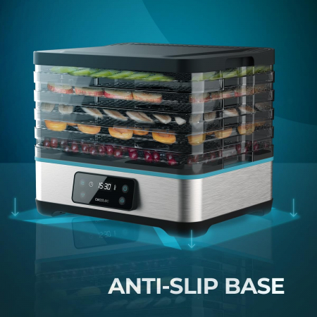 Deshidrator cu 5 tavi Cecotec VitaDry Pro, inaltime reglabila, ecran digital, Timer, 35-70°C [8]