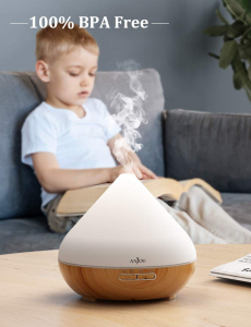 Difuzor aroma cu Ultrasunete Anjou AJ-AD001, 300ml, 13W, LED 7 culori, oprire automata - Nuc Natur [3]