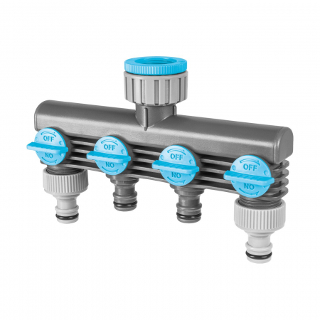 Accesorii pentru stropit - Distribuitor 4 cai Cellfast IDEAL 3/4 ”și 1”