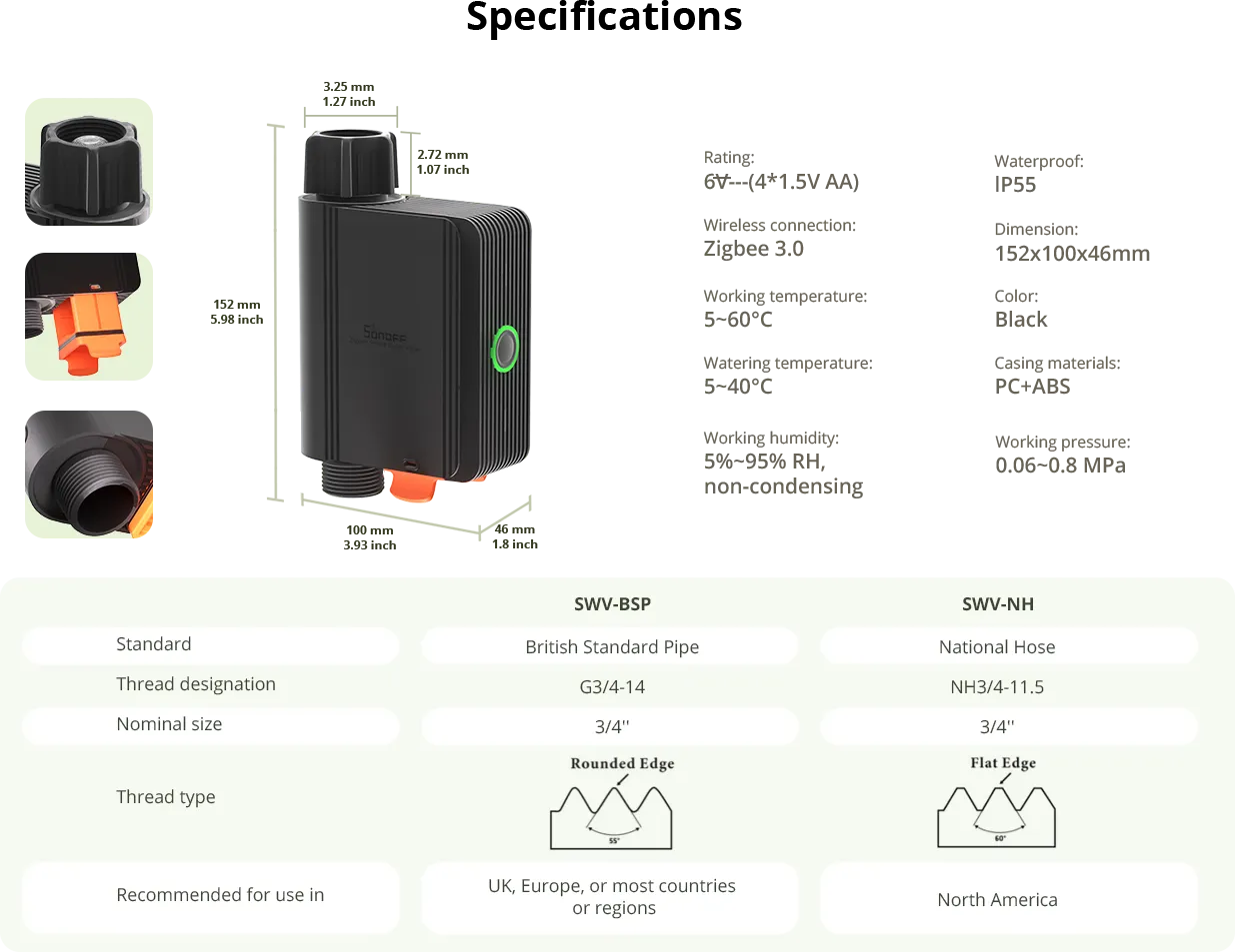 Electrovalva Smart SONOFF SWV-BSP, ZigBee 3.0 [6]