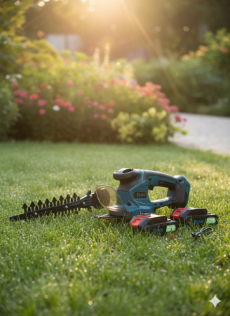 Foarfeca pentru iarba si gard viu Rovo RV-21V, tuns iarba/arbusti, 2 acumulatori, 21V, 2.0 Ah [9]