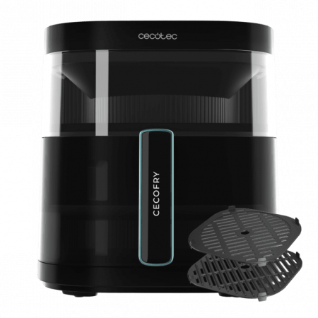 Friteuza aer cald 6 litri, rezistenta dubla, Cecotec DuoHeat 6000, 2200W, gatire 3D, 8 programe, fereastra [2]