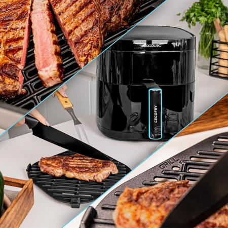 Friteuza aer cald 6 litri, rezistenta dubla, Cecotec DuoHeat 6000, 2200W, gatire 3D, 8 programe, fereastra [7]