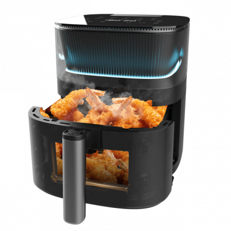 Friteuza cu aer cald Cecotec Neon 5000, spray apa, 5 litri, lumina interioara, HealtyCrispy si perfectCook, 10 meniuri presetate, ecran tactil [2]