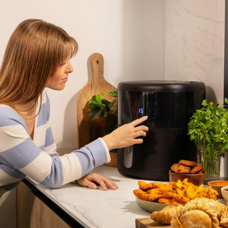 Friteuza cu aer cald, fara ulei Cecotec Bombastik 6000, 1700W, 6L, Control tactil, 12 Programe Presetate [9]