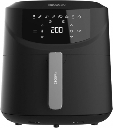 Friteuze - Friteuza cu aer cald, fara ulei Cecotec Cecofry Absolute 7600, 2000W, 7.6L, Control tactil, 8 Programe Presetate