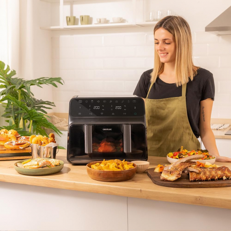 Friteuza cu aer cald, fara ulei Cecotec Cecofry Advance 9000 Window , 2200W, 9L, Control tactil, 8 Programe [8]