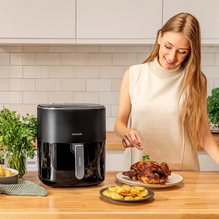 Friteuza cu aer cald fara ulei Cecotec Cecofry Fantastik 6500, Air Fryer, 1700W, 6.5L, Control tactil, 12 Programe Presetate [5]