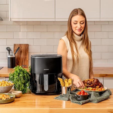 Friteuza cu aer cald fara ulei Cecotec Cecofry Fantastik 6500, Air Fryer, 1700W, 6.5L, Control tactil, 12 Programe Presetate [3]