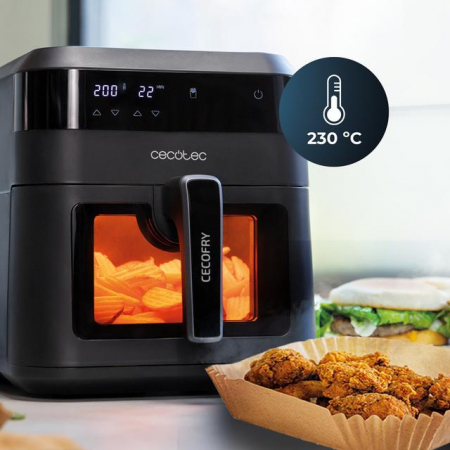 Set hartie de copt pentru friteuza cu aer cald, Air Fryer Cecotec pentru marimea inre 5L si 6.5L, 150buc [6]