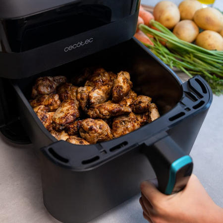 Friteuza cu aer cald, fara ulei Cecotec Cecofry Experience 6000, 1700W, 6L, Control tactil, 9 Programe Presetate [7]