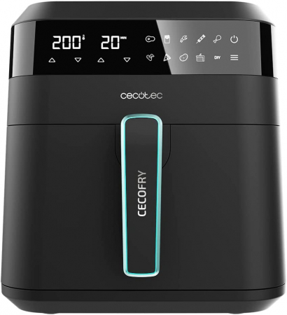 Gospodarie - Friteuza cu aer cald, fara ulei Cecotec Cecofry Experience 6000, 1700W, 6L, Control tactil, 9 Programe Presetate