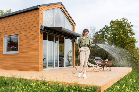 Set furtun pentru gradina extensibil Cellfast BASIC 22.5m, pistol, conectori [2]