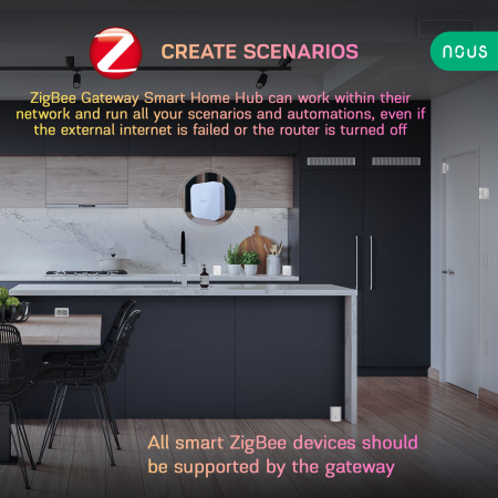 Hub inteligent de tip Gateway Nous E7, WiFi, LAN, ZigBee [3]