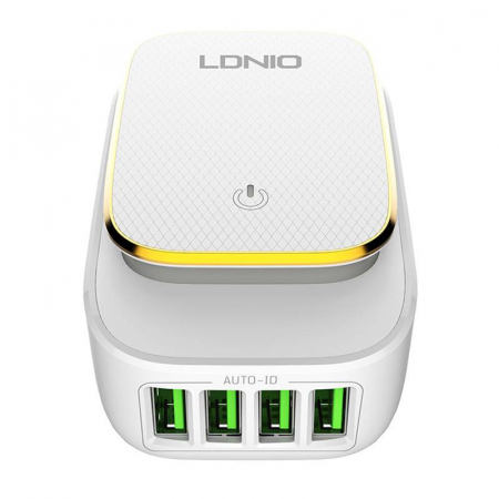 Incarcator Retea cu functie de lumina de noapte LDNIO A4405, 3x USB, 22W [1]