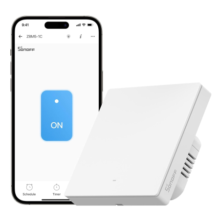 Produse Noi - Intrerupator inteligent Sonoff ZBM5-1C-86W ,Zigbee, 1 canal, 10A