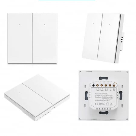 Intrerupator Smart Rovo 1081WL, 1 canal, Wifi si Bluetooth, Tuya, Life Smart, Alexa si Google Assistant, fara nul [5]