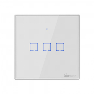 Intrerupator Smart  cu Touch WiFi + RF 433 Sonoff T2 EU TX, (3 canale) [0]