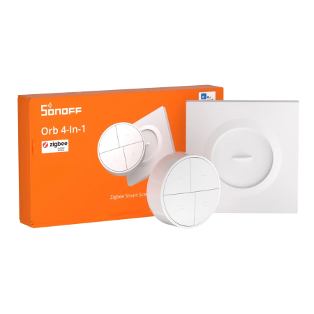 Intrerupator Smart Sonoff Fusion SNZB-01M, 4 butoane, Control prin Zigbee, Wireless, Alb [2]