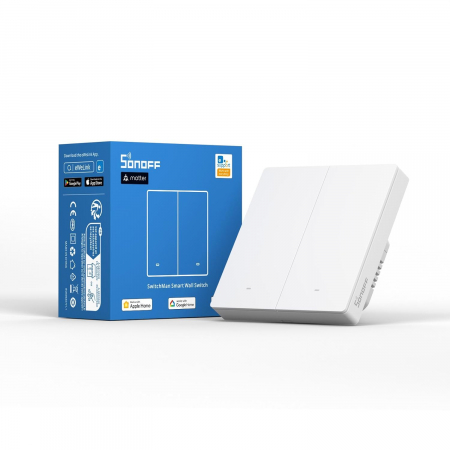 Intrerupatoare - Relee - Senzori - Intrerupator Smart Sonoff M5-2C-86W, WiFi, 10A, Matter, 2 canale