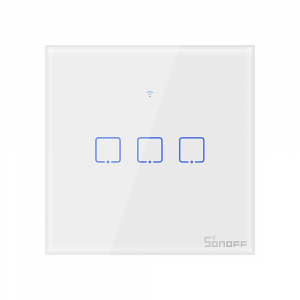 Intrerupatoare - Relee - Senzori - Intrerupator Smart  cu Touch  Sonoff T0 EU TX , WiFi, (3 canale)