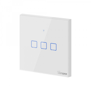Intrerupator Smart  cu Touch Wifi + RF 433 Sonoff T1 EU TX, (3 canale) [4]