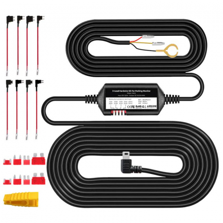 Kit cablu alimentare si monitorizare miscare pentru AZDOME JYX02, 12/24V To 5V/2.5A Mini USB [0]