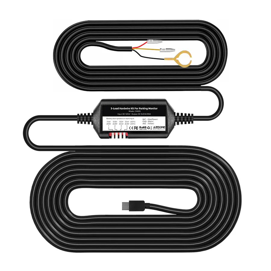 Casa si Gospodarie - Kit cablu alimentare si monitorizare miscare pentru AZDOME JYX05, 12 24V To 5V 2.5A USB-C