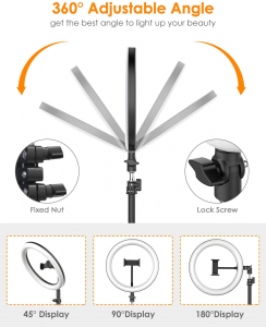 Lampa Circulara LED BlitzWolf BW-SL2 Make up Profesionala, Ring Light 120 Leduri cu Lumina Rece/Calda [6]
