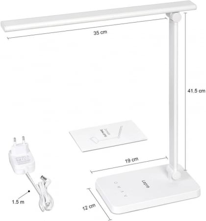 Lampa de birou LED Lepro PR310001 control Touch, 3 moduri, 9W, 800 Lumeni, Alb [5]