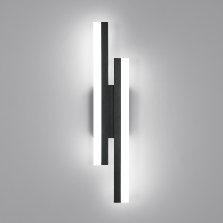 Lampi LED - Aplica de perete LED Rovo 1289-48, 48CM, 16W, Lumina alb rece 6500 K, Neagra