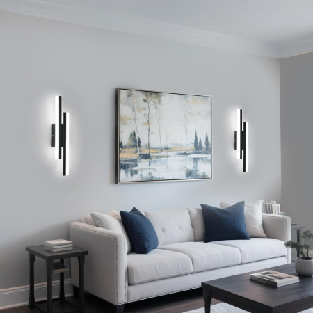 Aplica de perete LED Rovo 1289-48, 48CM, 16W, Lumina alb rece 6500 K, Neagra [3]