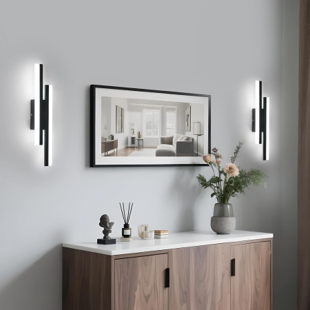 Aplica de perete LED Rovo 1289-48, 48CM, 16W, Lumina alb rece 6500 K, Neagra [5]