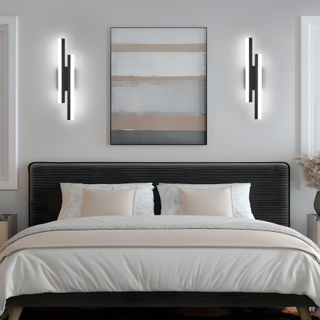 Aplica de perete LED Rovo 1289-65, 65CM, 20W, Lumina alb rece 6500 K, Neagra [4]