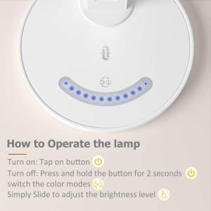 Lampa de birou LED TaoTronics TT DL13 control Touch, 5 moduri, Protectie Ochi - Silver - White [2]