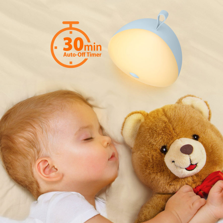 Lampa de veghe VAVA VA-CL1001 LED cu muzica, control touch, reglare intensitate, 8 melodii, Albastru [5]
