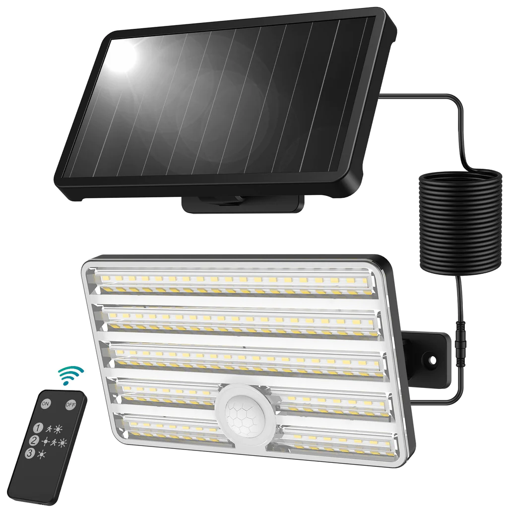 Casa si Gospodarie - Lampa solara de perete Ustellar LED UT88269, 2500lm, Telecomanda,  3 moduri, senzor de miscare