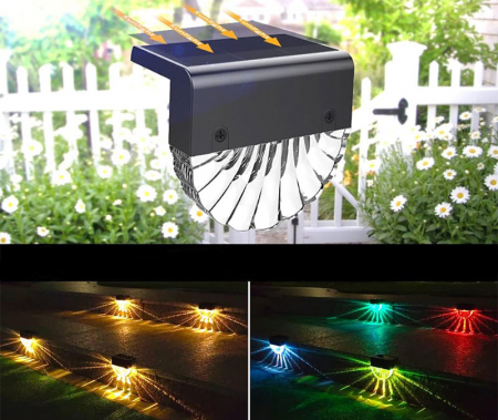 Set 2 lampi solare LED Rovo CD916, 2 moduri, lumina alb-cald, multicoloara [1]