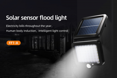 Proiector LED cu Senzor de Miscare Superfire FF1-A, Panou solar, Senzor Lumina, 11W, 209lm, 1200mAh [2]