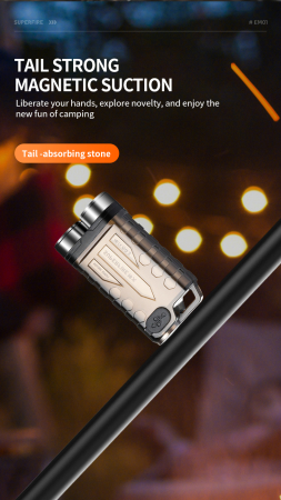 Lanterna de buzunar tip breloc Superfire EM01, 800lm, 500mAh, USB C, lumina de urgenta [9]