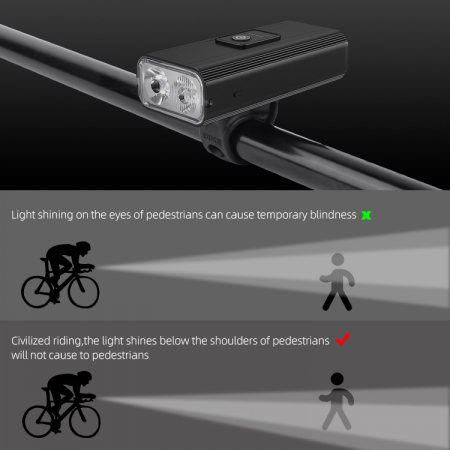 Lanterna LED pentru bicicleta Supfire GT-R3, 1400lumeni, 130m, acumulator 2400 mAh, USB [8]