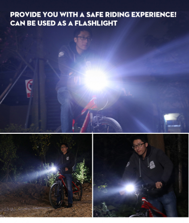 Lanterna LED pentru bicicleta Supfire GT-R3, 1400lumeni, 130m, acumulator 2400 mAh, USB [5]