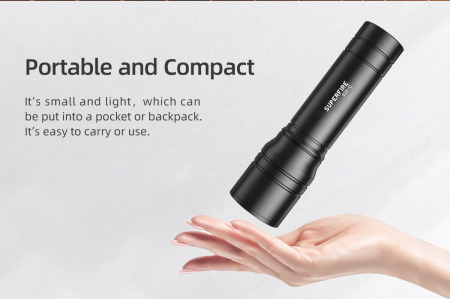 Lanterna LED Superfire S33-C, 210lm, 180M, incarcare USB, 5W [7]