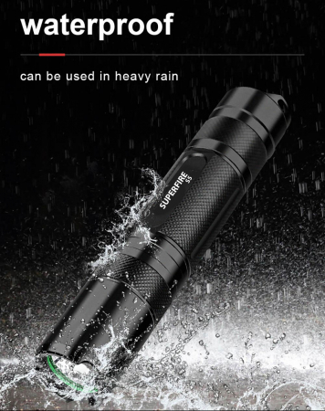 Lanterna LED Superfire S5, 220lm, 300m, incarcare USB, Negru [1]